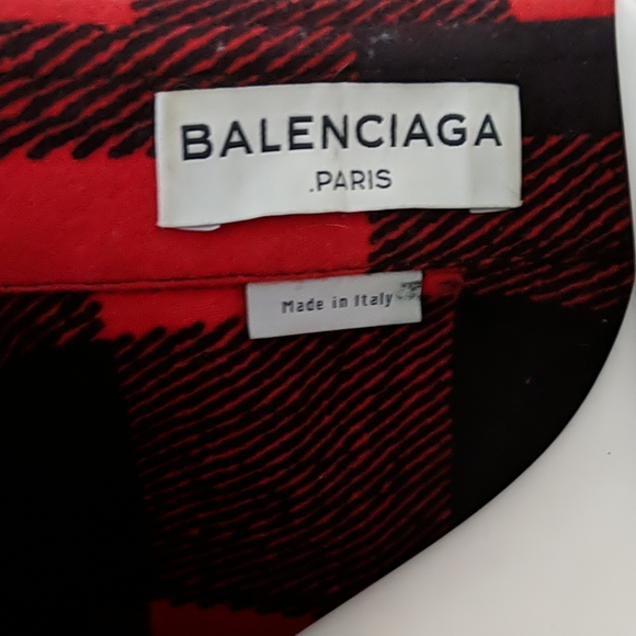 AUTHENTIC Balenciaga Flannel - Picture 2 of 3